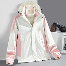 冲锋衣三合一防泼水男女2025新款可拆卸摇粒绒内胆户外登山服定制