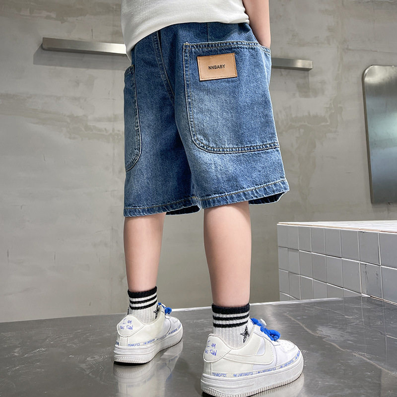 儿童装男童夏装裤子短裤2026新款中裤夏款夏季中大童薄款牛仔裤潮