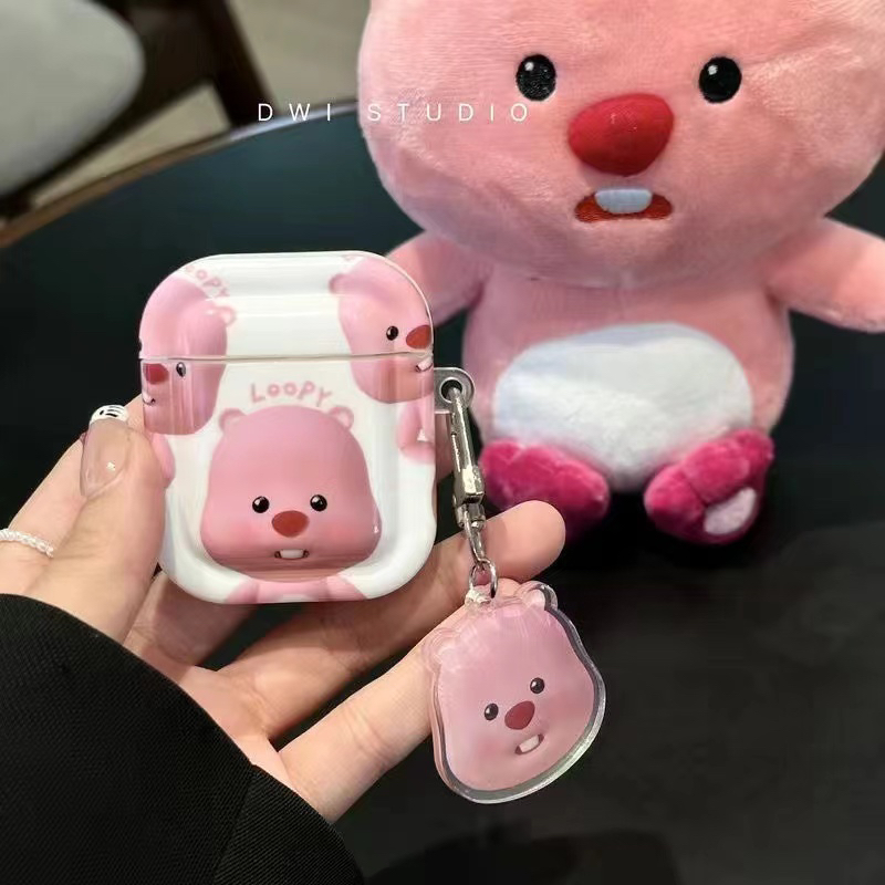 粉海狸露比无线蓝牙耳机