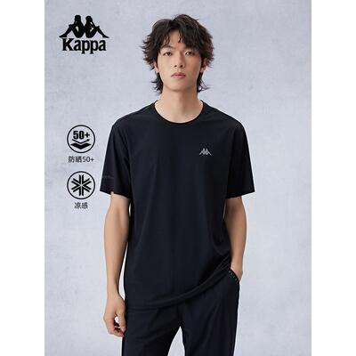 Kappa卡帕背靠背男士短袖t恤新款夏季运动半袖凉感上衣K0E52TD46