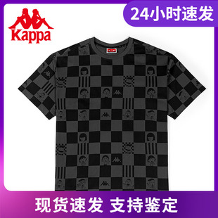 Kappa卡帕短袖 K0C52TD82 男棋盘格运动T恤纯棉半袖