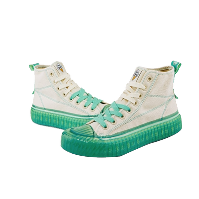 Kappa串标情侣男女板鞋高帮帆布鞋冰淇淋鞋K0AW5VS15