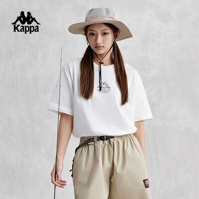Kappa卡帕背靠背短袖男女款新款夏运动休闲T恤字母半袖 K0EW2TD21