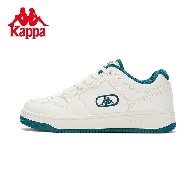 Kappa卡帕板鞋新款情侣男女运动休闲鞋皮面小白鞋K0CZ5CC17