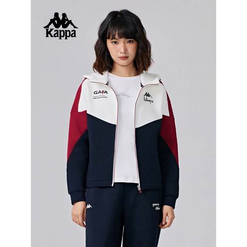Kappa卡帕背靠背针织外套女新款复古运动服