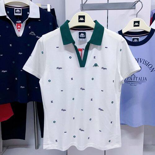 Kappa卡帕POLO衫女款波点运动短袖背靠背新
