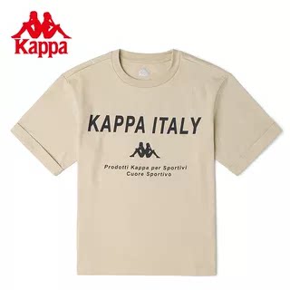 Kappa卡帕短袖新款女运动T恤字母休闲短袖夏季圆领半袖K0C42TD01D