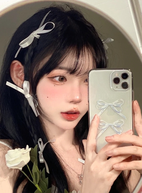 *Balletcore*自制！法式芭蕾少女甜辣氛围感小蝴蝶结丝带编发夹