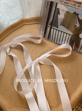 自制！白月光氛围感 balletcore芭蕾风丝带编发夹纯欲蝴蝶结飘带