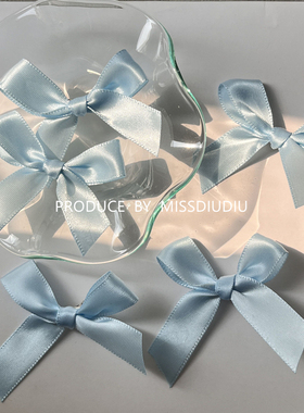Balletcore！芭蕾美学小蓝蝴蝶结发夹少女氛围感发饰浪漫百搭头饰