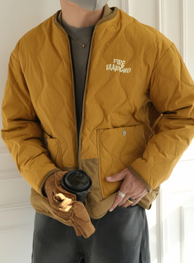 日系复古机能风假两件拼色羽绒服男冬季新款潮牌白鸭绒棒球领夹克