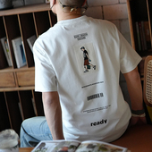 T恤男装 夏季 新款 港风潮流重工刺绣字母短袖 贴布宽松圆领半袖 上衣