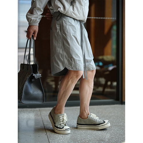 山系户外拼接设计时尚网衬短裤潮