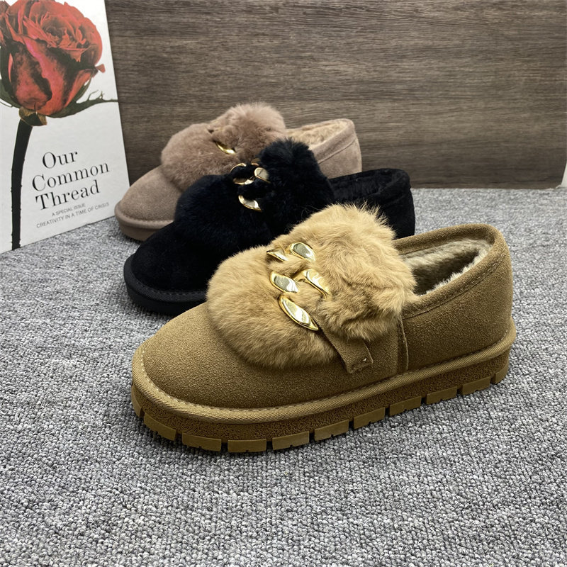 断码处理真皮厚底雪地鞋女秋冬季兔毛豆豆鞋保暖棉鞋时尚毛毛鞋女,女鞋,时尚雪地靴,淘宝优惠券,粉丝福利购,淘宝优惠卷