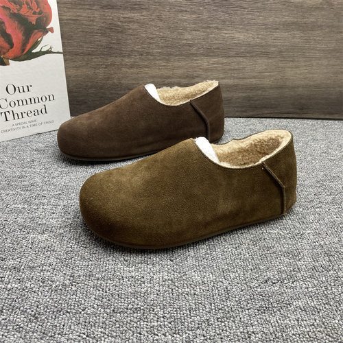 撤柜处理真皮勃肯女鞋冬季新款内增高加绒保暖棉鞋时尚防滑鞋子潮