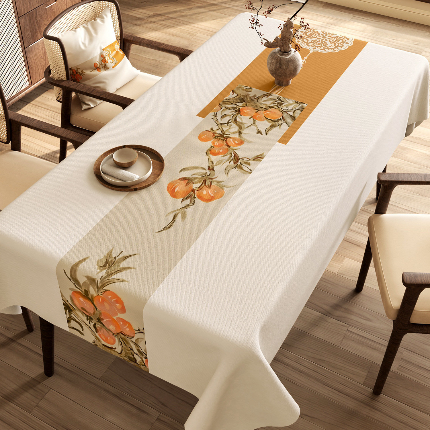 新中式桌布免洗防水防油防烫