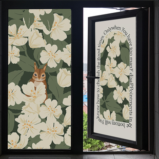 全遮光玻璃贴纸防走光防窥窗纸防晒挡光磨砂静电贴膜窗户遮阳神器