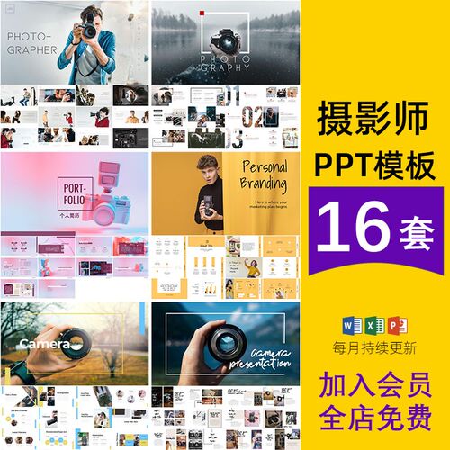 摄影师摄像师短视频工作室公司自我介绍项目工作汇报计划ppt模板