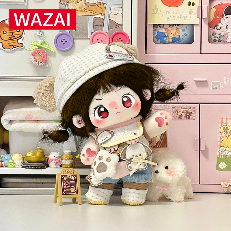 原创棉花娃娃20cm有骨气妹女孩