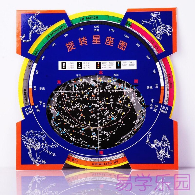 旋转88星座观星相图赤道仪银河星系太阳系天文望远镜24节气28星宿