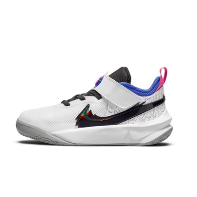 小童魔术贴易穿脱网面透气篮球鞋