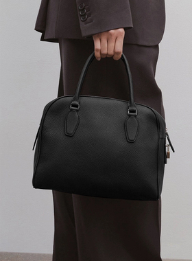 ROW系知识分子风 意产头层牛皮India手提保龄球包日常手提包