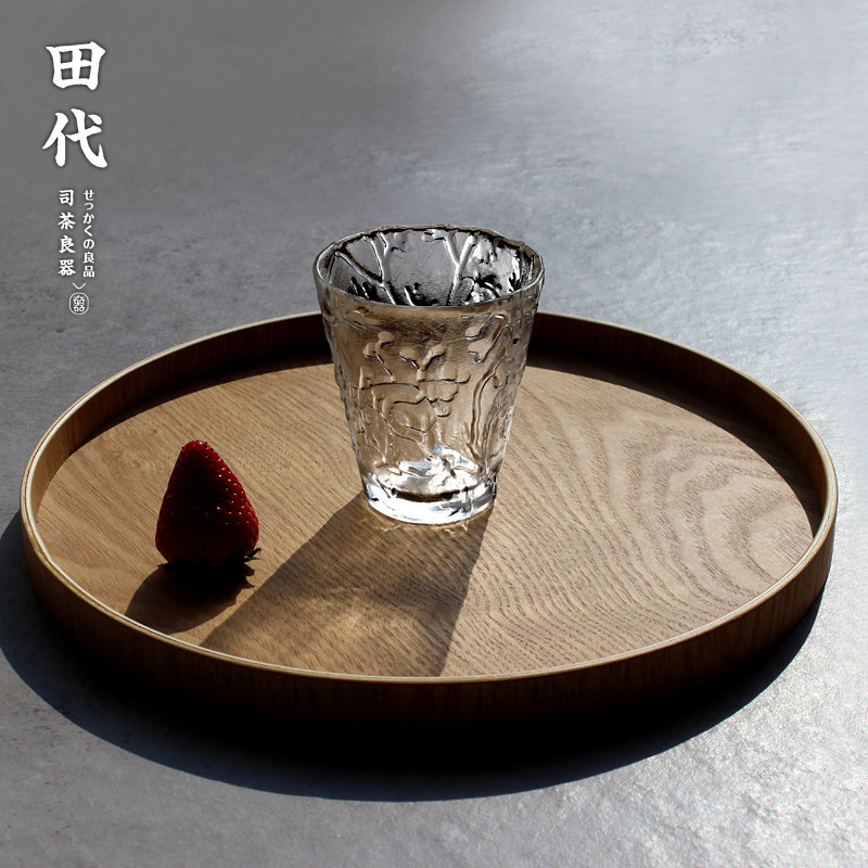 木制圆形茶盘客厅家用水具盘茶空间茶托功夫茶道茶具极简风木盘,餐饮具,茶盘,淘宝优惠券,粉丝福利购,淘宝优惠卷
