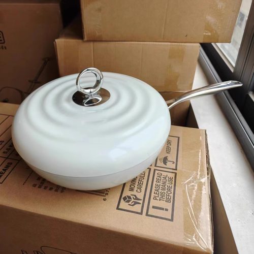 铝合金鹅卵石不粘炒锅陶瓷釉