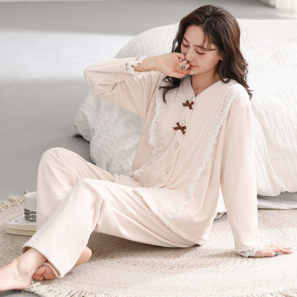 思馨坊高级感睡衣女秋冬季海岛绒加绒加厚保暖珊瑚绒家居服套装冬