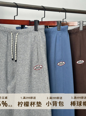 好朋友复古商店·美式复古加厚加绒卫裤休闲学院显腿长可抽绳百搭