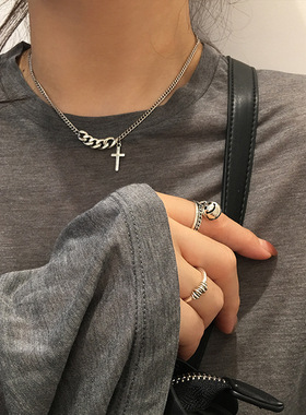 韩国东大门链条坦克链女小众设计