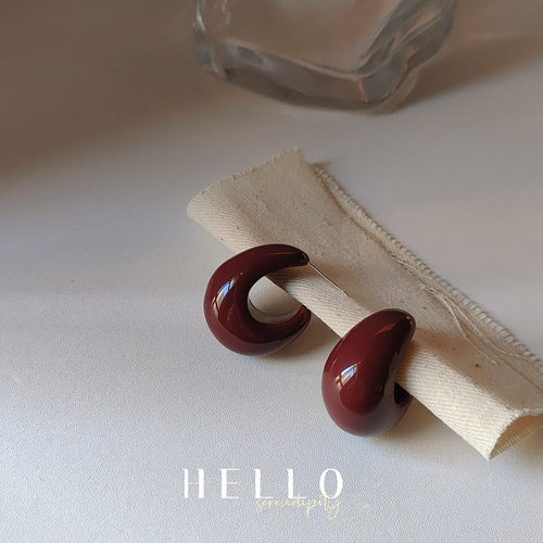 复古小众清新水滴耳钉