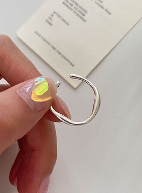 韩国东大门不规则方形戒指可调节