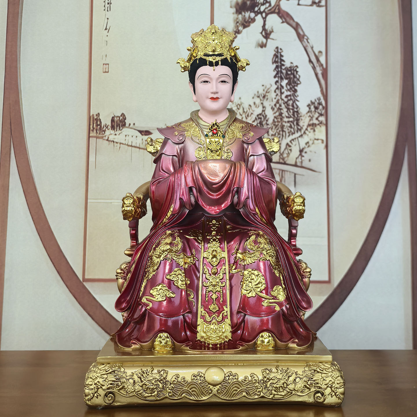 泰山娘娘神像碧霞元君神像新款树脂泰山奶奶神像十二老母树脂神像