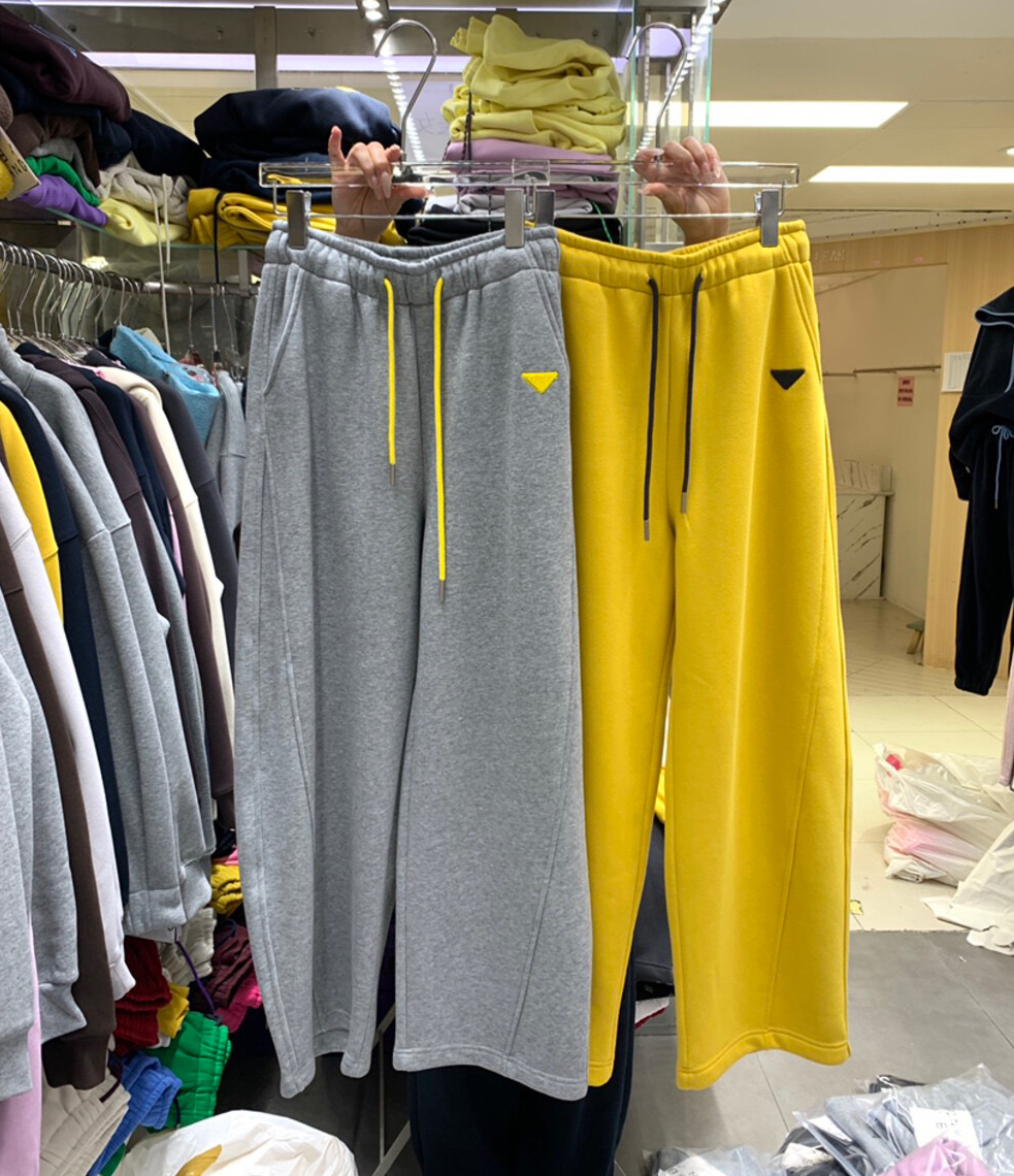 冬季新品N9宽松加绒高腰洋气百搭弯刀直筒拖地阔腿卫裤女休闲长裤