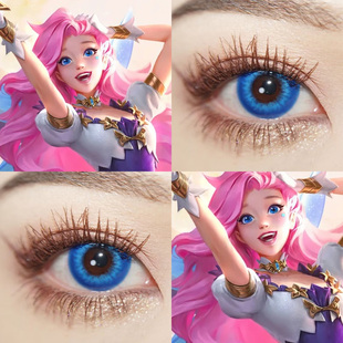 萨勒芬妮COS美瞳英雄联盟lol蓝鲸秘境次元梦境深蓝显色蓝日抛婷Ah