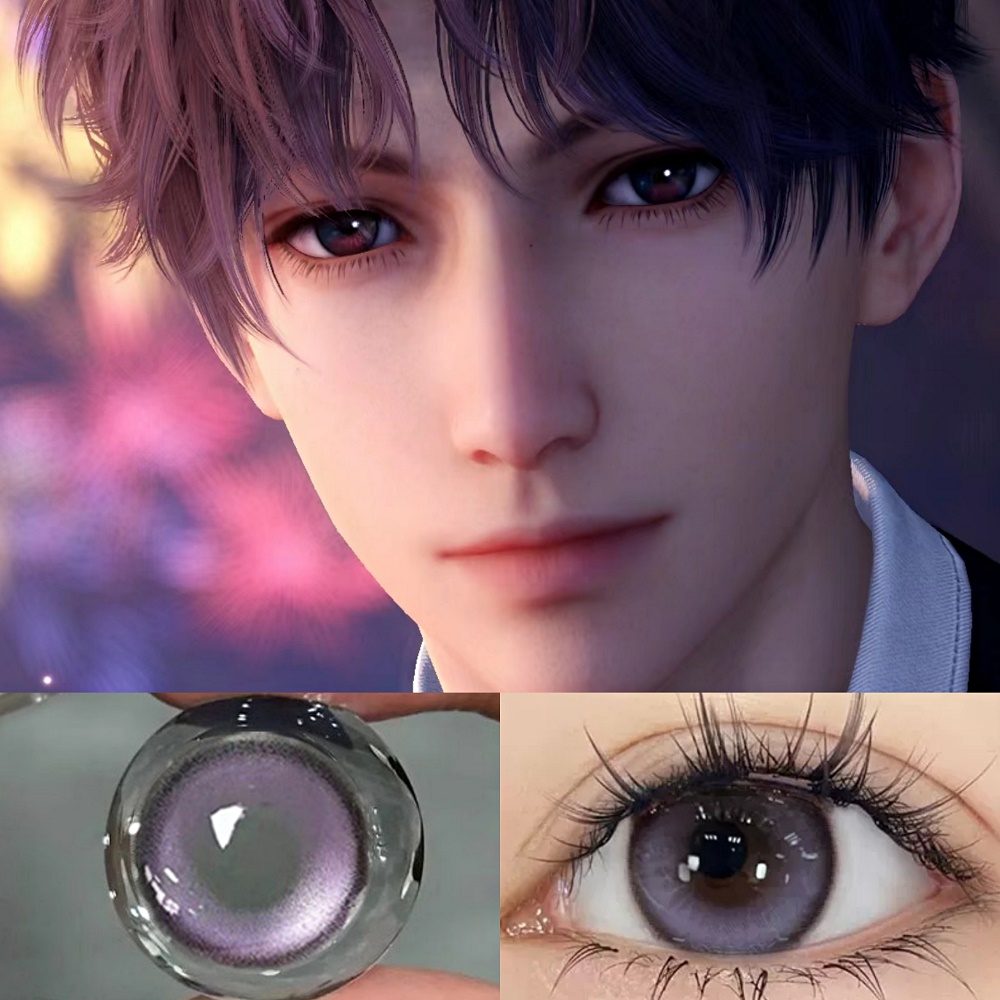 祁煜cos美瞳半年抛大直径紫色混血显色动漫展cosplay隐形眼镜ZPW