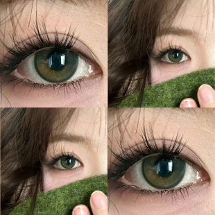 oreocon新中式天青色龙井琥珀绿瞳大直径半年抛美瞳隐形眼镜sk