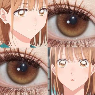 鹿野千夏cos美瞳日抛棕色显青之箱隐形眼镜土豆脑袋次元梦境棕ah