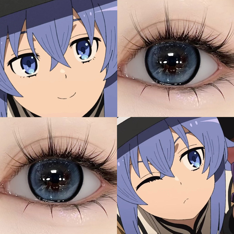 洛琪希cos美瞳无职转生半年抛混血大直径蓝色cosplay隐形眼镜WPW