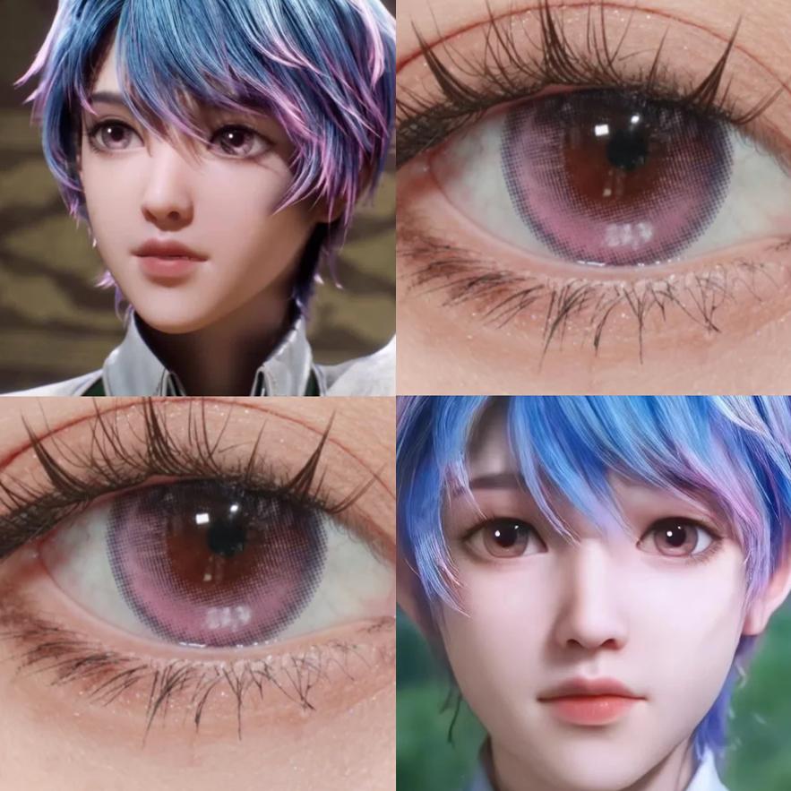 王冬cos美瞳年抛红色绝世唐门斗罗大陆王冬儿显色彩色隐形眼镜ah