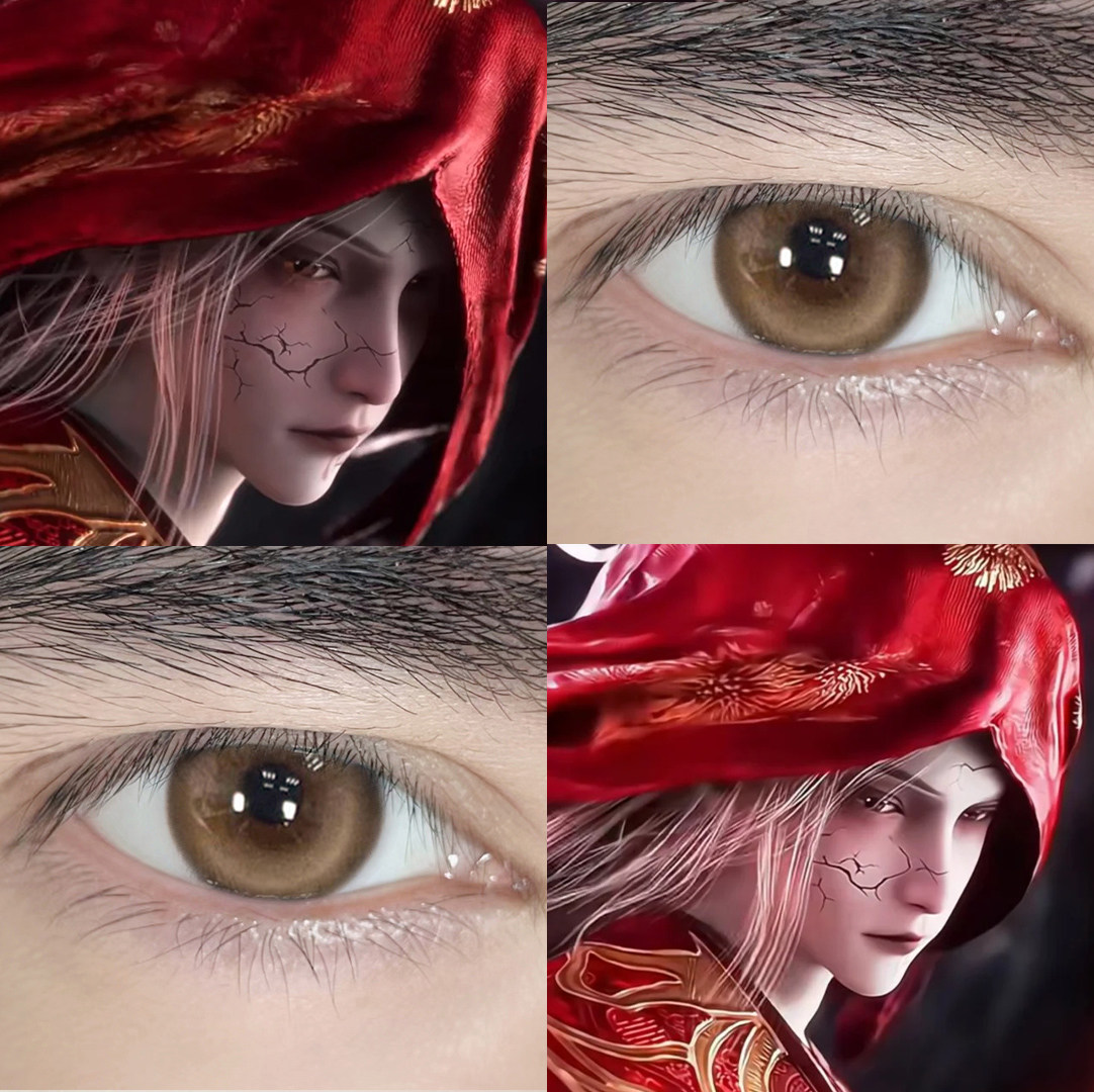 鬼公子cos美瞳半年抛燕云十六声混血大直径棕色隐形眼镜二次元WPW