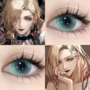 兰利cos美瞳年抛大直径青绿色无期迷途漫展隐形眼镜三明治工艺DTB
