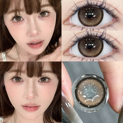 山榛子棕美瞳年抛棕色混血大直径冬季温柔风新年开运隐形眼镜DTB