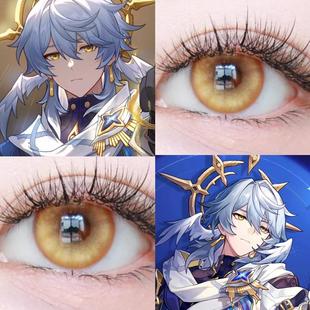 星期日cos美瞳半年抛刺崩坏星穹铁道金黄色大直径彩色隐形眼镜ah