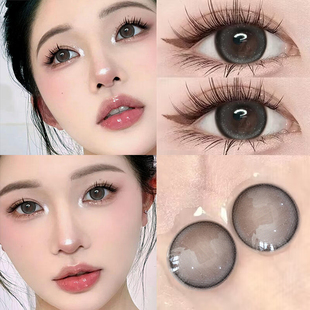 olens scandi美瞳琉璃泪光灰年抛三明治夹层工艺隐形近视眼镜DTB