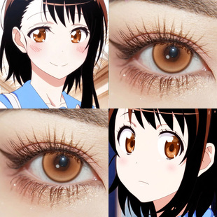 小野寺小咲COS美瞳伪恋蜜柑橘次元 梦境棕GAGA橙花魁咲显色日抛Ah