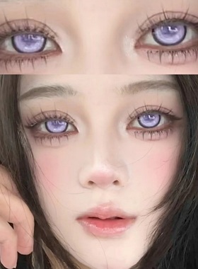 recolook美瞳网纱蓝色粉色紫色半年抛COS漫展旗舰店隐形眼镜ZPW