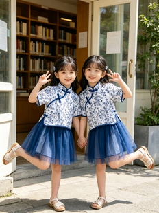 琦瑞德泽女童汉服套装2026新款儿童中国风唐装旗袍连衣裙宝宝古装