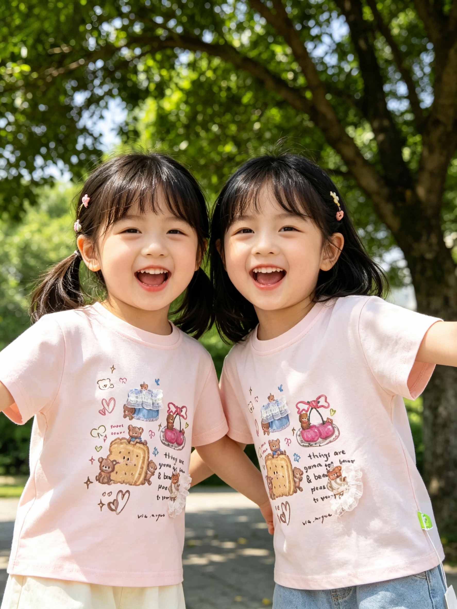 女中小童夏装2026新款洋气时髦薄款短袖T恤夏季儿童潮酷穿搭